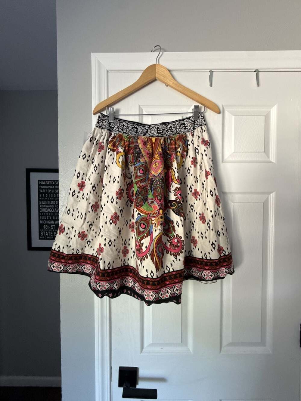 Flying Tomato Paisley Print Boho Mini Skirt Style #IK5886